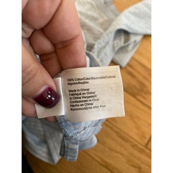 Brooks Brothers women's blue/grey striped cotton 3/4 sleeve thin shirt sz small - Picture 8 of 9